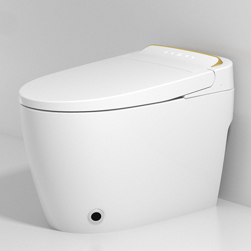 Modern White Concealed Tank Toilet Skirted ABS Floor Mounted Flush Toilet with Seat White 16" Manual Flip Clearhalo 'Bathroom Remodel & Bathroom Fixtures' 'Home Improvement' 'home_improvement' 'home_improvement_toilets' 'Toilets & Bidets' 'Toilets' 6549158