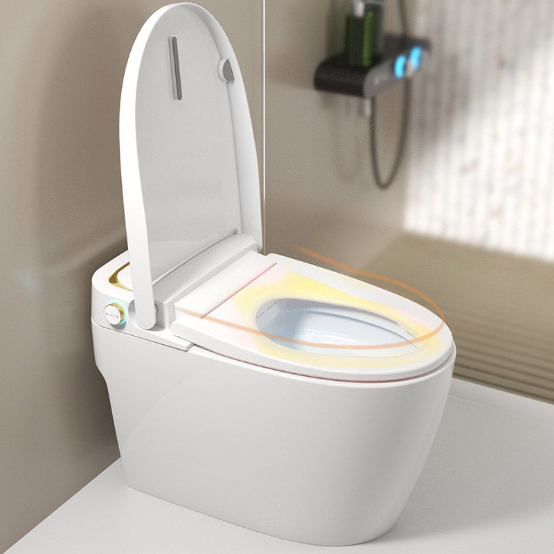 Modern White Concealed Tank Toilet Skirted ABS Floor Mounted Flush Toilet with Seat Clearhalo 'Bathroom Remodel & Bathroom Fixtures' 'Home Improvement' 'home_improvement' 'home_improvement_toilets' 'Toilets & Bidets' 'Toilets' 6549170