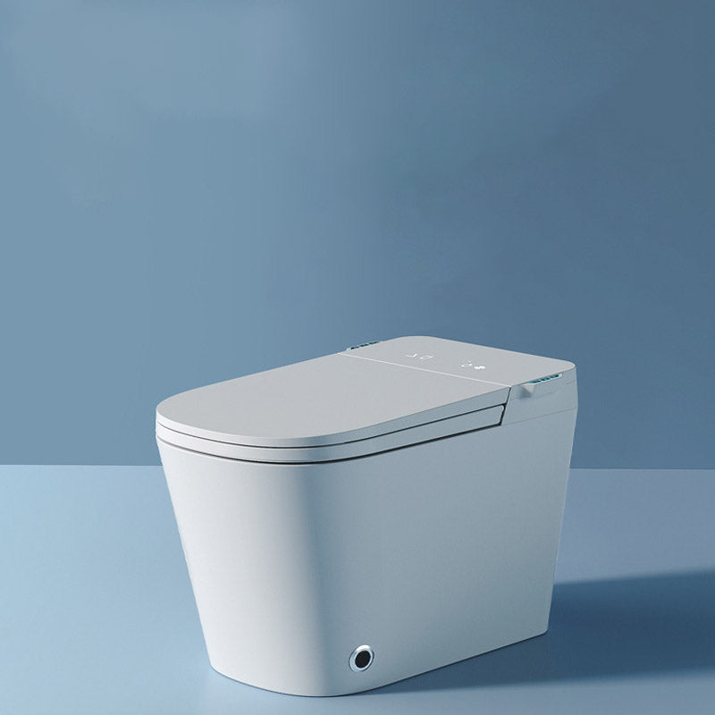 Modern White Toilet Bowl Siphon Jet Toilet with Soft-Close Seat for Bathroom Foot Touch Flush (Standard Configuration) 12" Clearhalo 'Bathroom Remodel & Bathroom Fixtures' 'Home Improvement' 'home_improvement' 'home_improvement_toilets' 'Toilets & Bidets' 'Toilets' 6549223