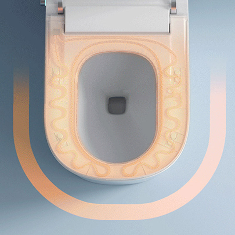 Modern White Toilet Bowl Siphon Jet Toilet with Soft-Close Seat for Bathroom Clearhalo 'Bathroom Remodel & Bathroom Fixtures' 'Home Improvement' 'home_improvement' 'home_improvement_toilets' 'Toilets & Bidets' 'Toilets' 6549229