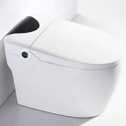 Modern Concealed Tank Toilet Skirted ABS Floor Mounted Flush Toilet with Seat 12" Manual Flip Clearhalo 'Bathroom Remodel & Bathroom Fixtures' 'Home Improvement' 'home_improvement' 'home_improvement_toilets' 'Toilets & Bidets' 'Toilets' 6549301