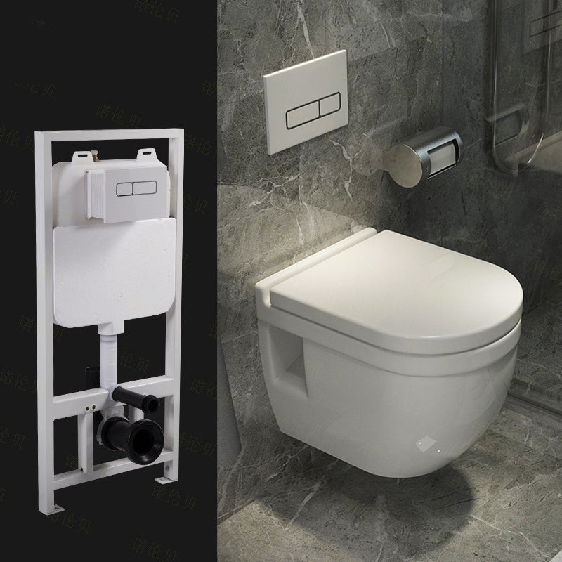 Wall Mount Porcelain Flush Toilet One-Piece Toilet Modern Toilet Bowl 14"L x 20"W x 15"H Toilet with Tanker Clearhalo 'Bathroom Remodel & Bathroom Fixtures' 'Home Improvement' 'home_improvement' 'home_improvement_toilets' 'Toilets & Bidets' 'Toilets' 6549363