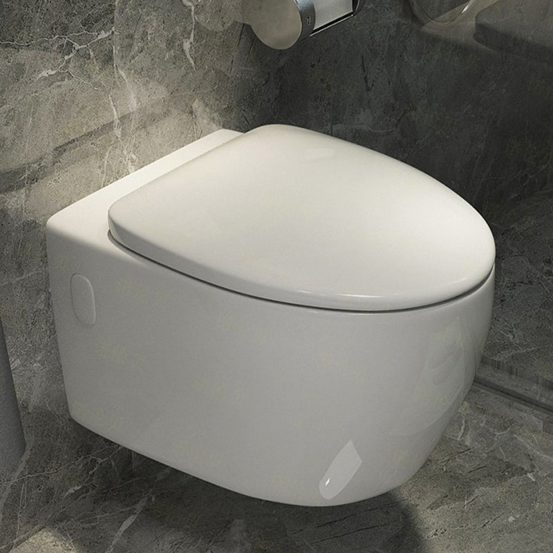 Wall Mount Porcelain Flush Toilet One-Piece Toilet Modern Toilet Bowl 15"L x 22"W x 13"H Toilet Only Clearhalo 'Bathroom Remodel & Bathroom Fixtures' 'Home Improvement' 'home_improvement' 'home_improvement_toilets' 'Toilets & Bidets' 'Toilets' 6549368