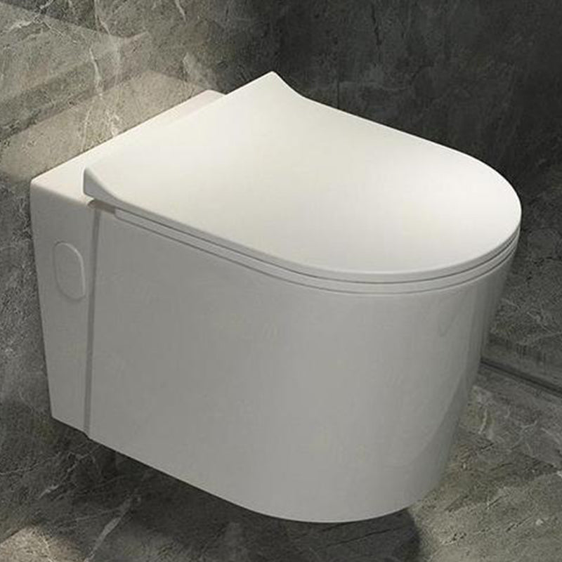 Wall Mount Porcelain Flush Toilet One-Piece Toilet Modern Toilet Bowl Clearhalo 'Bathroom Remodel & Bathroom Fixtures' 'Home Improvement' 'home_improvement' 'home_improvement_toilets' 'Toilets & Bidets' 'Toilets' 6549373