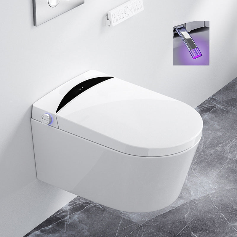 Modern Concealed Tank Toilet Skirted ABS Wall Mount Flush Toilet with Seat Clearhalo 'Bathroom Remodel & Bathroom Fixtures' 'Home Improvement' 'home_improvement' 'home_improvement_toilets' 'Toilets & Bidets' 'Toilets' 6549797