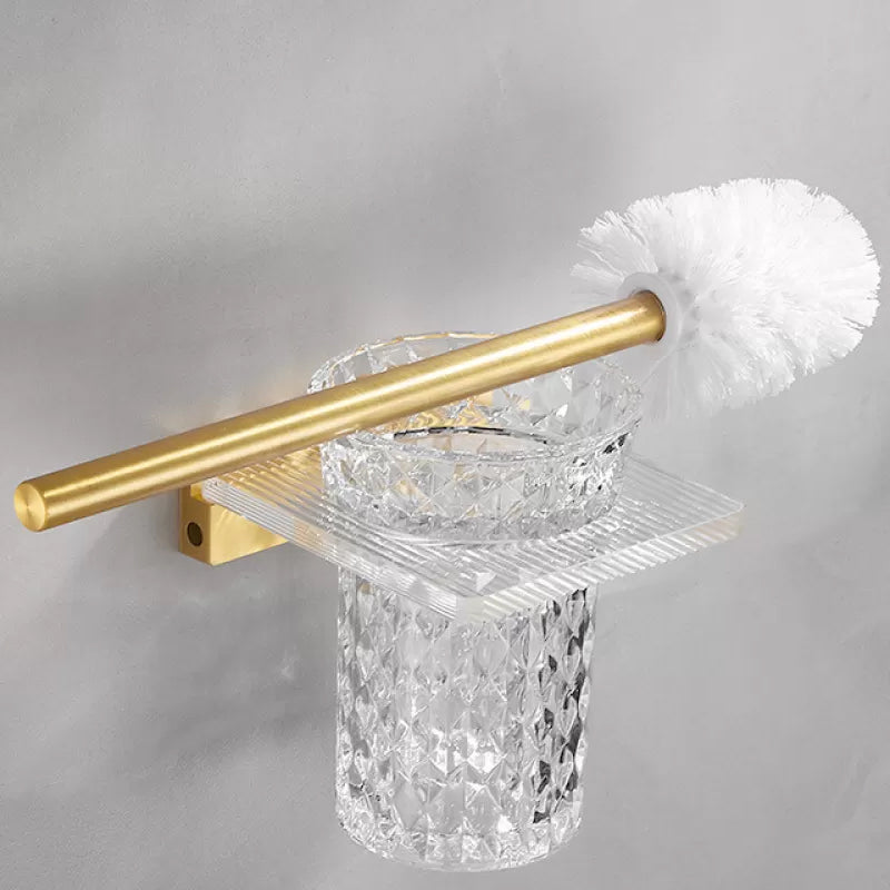 Modern Bathroom Hardware Towel Bar Bath Shelf Bathroom Accessory Kit Toilet Brush Clearhalo 'Bathroom Hardware Sets' 'Bathroom Hardware' 'Bathroom Remodel & Bathroom Fixtures' 'bathroom_hardware_sets' 'Home Improvement' 'home_improvement' 'home_improvement_bathroom_hardware_sets' 6550627