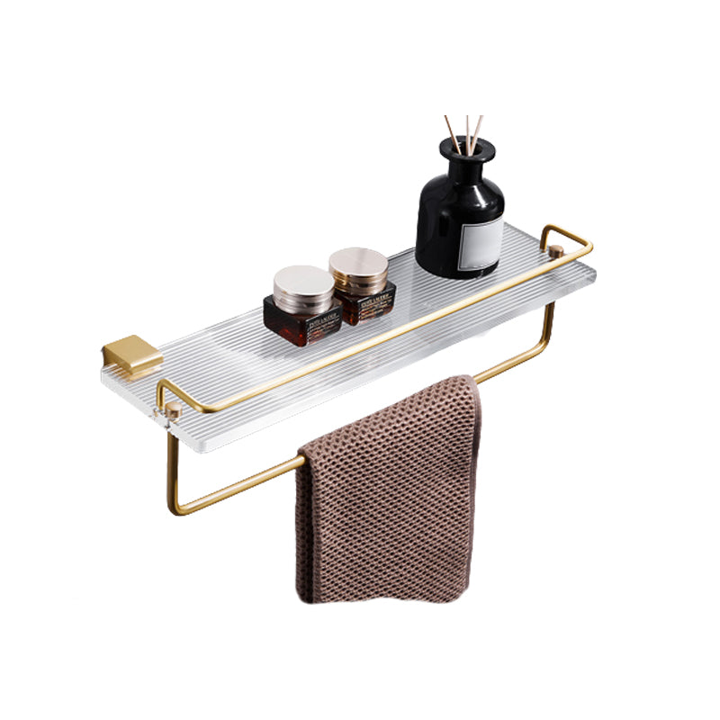 Modern Bathroom Hardware Towel Bar Bath Shelf Bathroom Accessory Kit SquareBath Shelf (with Bar) Clearhalo 'Bathroom Hardware Sets' 'Bathroom Hardware' 'Bathroom Remodel & Bathroom Fixtures' 'bathroom_hardware_sets' 'Home Improvement' 'home_improvement' 'home_improvement_bathroom_hardware_sets' 6550644