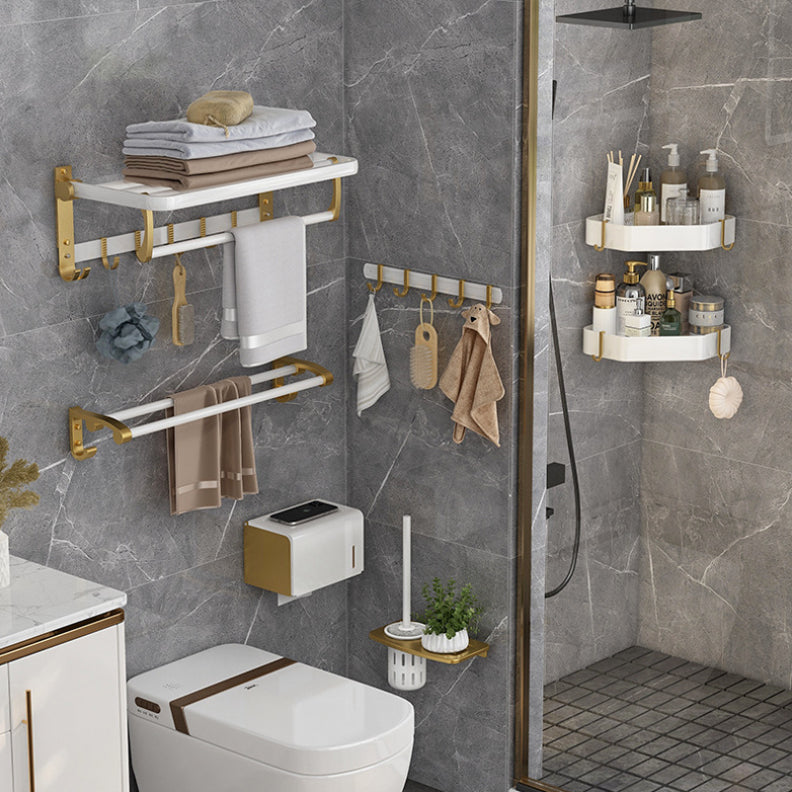 Modern Bath Hardware Set Bath Shelf Towel Bar Bathroom Accessories Hardware Set Clearhalo 'Bathroom Hardware Sets' 'Bathroom Hardware' 'Bathroom Remodel & Bathroom Fixtures' 'bathroom_hardware_sets' 'Home Improvement' 'home_improvement' 'home_improvement_bathroom_hardware_sets' 6550656