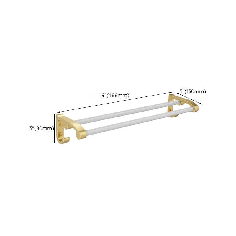 Modern Bath Hardware Set Bath Shelf Towel Bar Bathroom Accessories Hardware Set Clearhalo 'Bathroom Hardware Sets' 'Bathroom Hardware' 'Bathroom Remodel & Bathroom Fixtures' 'bathroom_hardware_sets' 'Home Improvement' 'home_improvement' 'home_improvement_bathroom_hardware_sets' 6550678