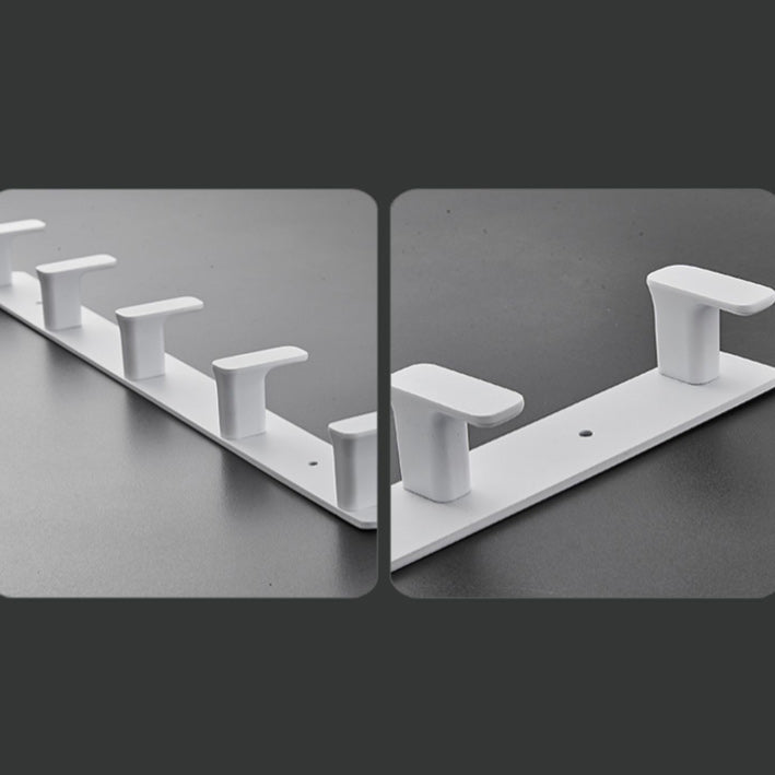 Modern White Bathroom Hardware Set Towel Bar Bath Shelf Bath Hardware Set Clearhalo 'Bathroom Hardware Sets' 'Bathroom Hardware' 'Bathroom Remodel & Bathroom Fixtures' 'bathroom_hardware_sets' 'Home Improvement' 'home_improvement' 'home_improvement_bathroom_hardware_sets' 6550930