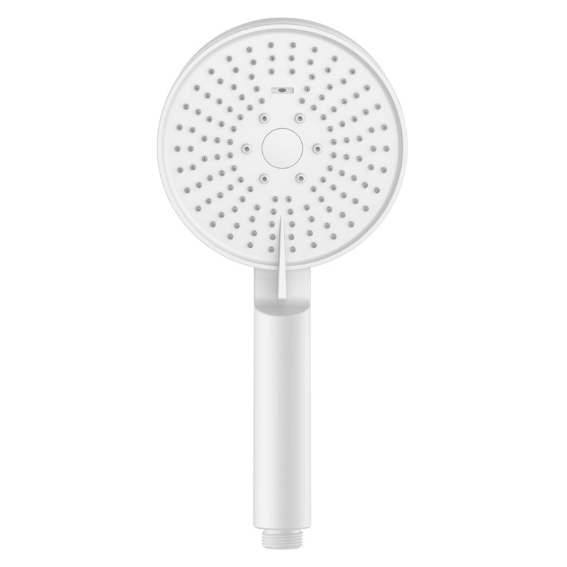 Matte Black Handheld Shower Head Modern 3-Jet Round Wall-Mount Handheld Shower Head White Clearhalo 'Bathroom Remodel & Bathroom Fixtures' 'Home Improvement' 'home_improvement' 'home_improvement_shower_heads' 'Shower Heads' 'shower_heads' 'Showers & Bathtubs Plumbing' 'Showers & Bathtubs' 6555431