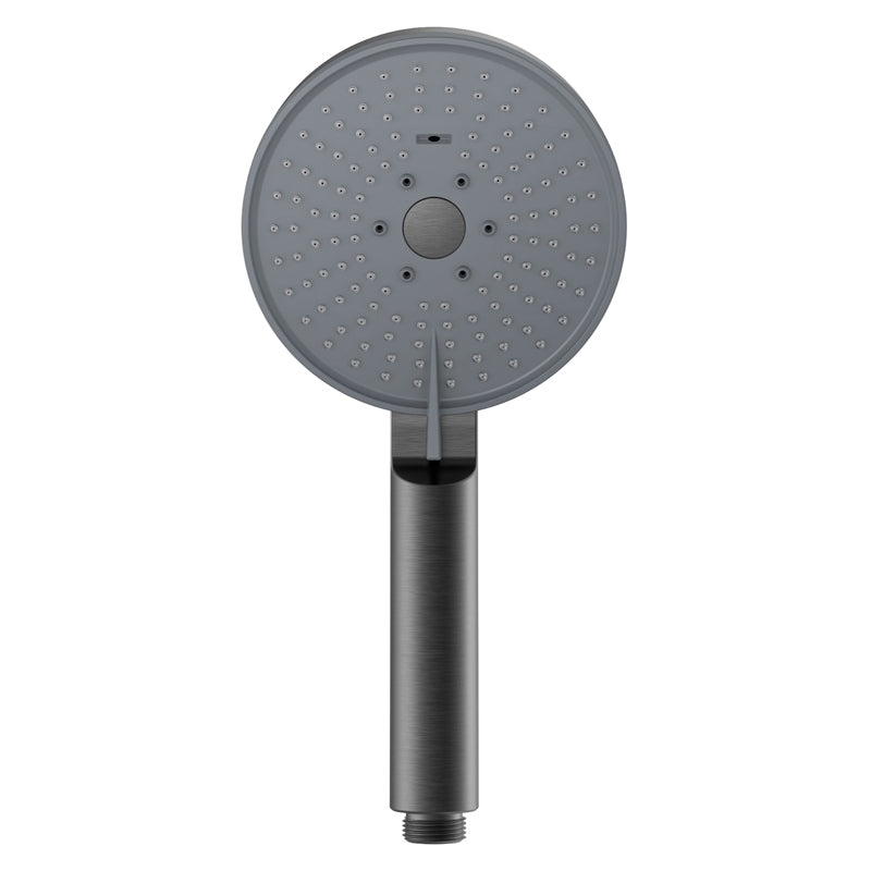 Matte Black Handheld Shower Head Modern 3-Jet Round Wall-Mount Handheld Shower Head Dark Gray Clearhalo 'Bathroom Remodel & Bathroom Fixtures' 'Home Improvement' 'home_improvement' 'home_improvement_shower_heads' 'Shower Heads' 'shower_heads' 'Showers & Bathtubs Plumbing' 'Showers & Bathtubs' 6555437