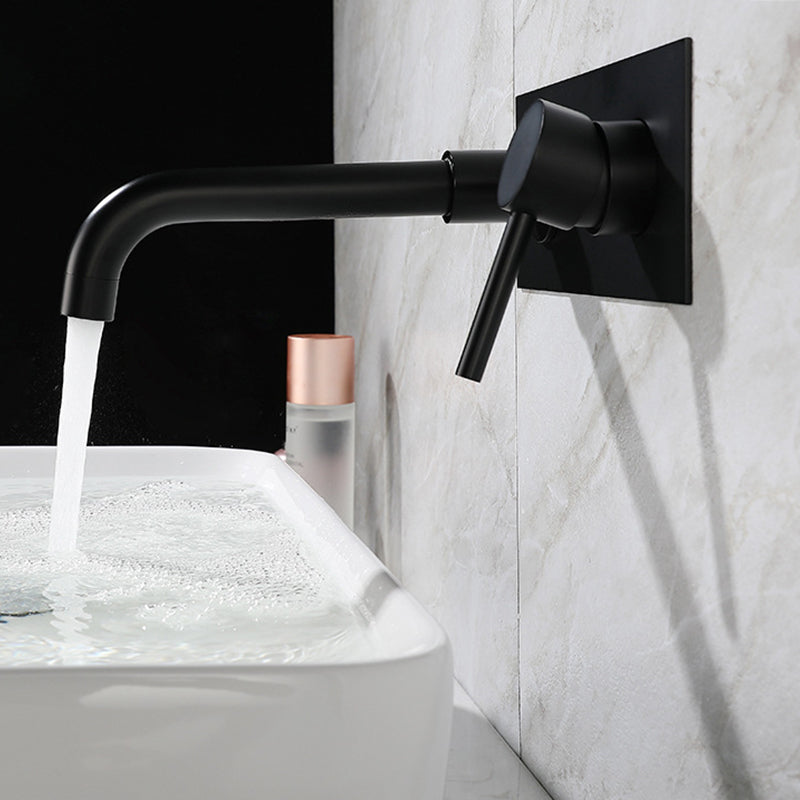 Glam Style Faucet Single Handle Wall Mounted Faucet for Bathroom Clearhalo 'Bathroom Remodel & Bathroom Fixtures' 'Bathroom Sink Faucets' 'Bathroom Sinks & Faucet Components' 'bathroom_sink_faucets' 'Home Improvement' 'home_improvement' 'home_improvement_bathroom_sink_faucets' 6558103