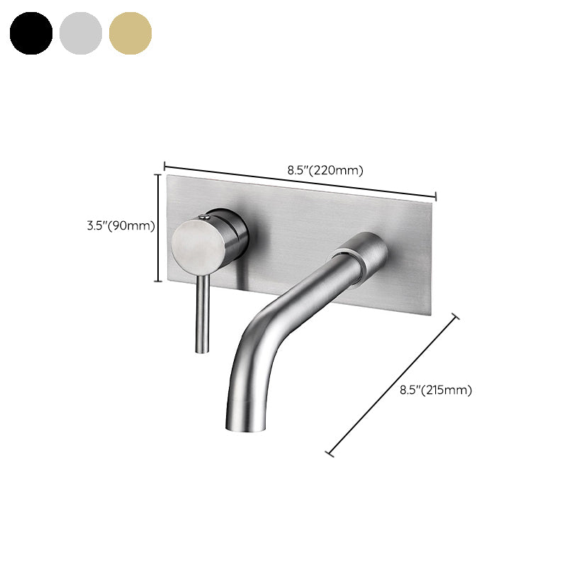 Glam Style Faucet Single Handle Wall Mounted Faucet for Bathroom Clearhalo 'Bathroom Remodel & Bathroom Fixtures' 'Bathroom Sink Faucets' 'Bathroom Sinks & Faucet Components' 'bathroom_sink_faucets' 'Home Improvement' 'home_improvement' 'home_improvement_bathroom_sink_faucets' 6558106