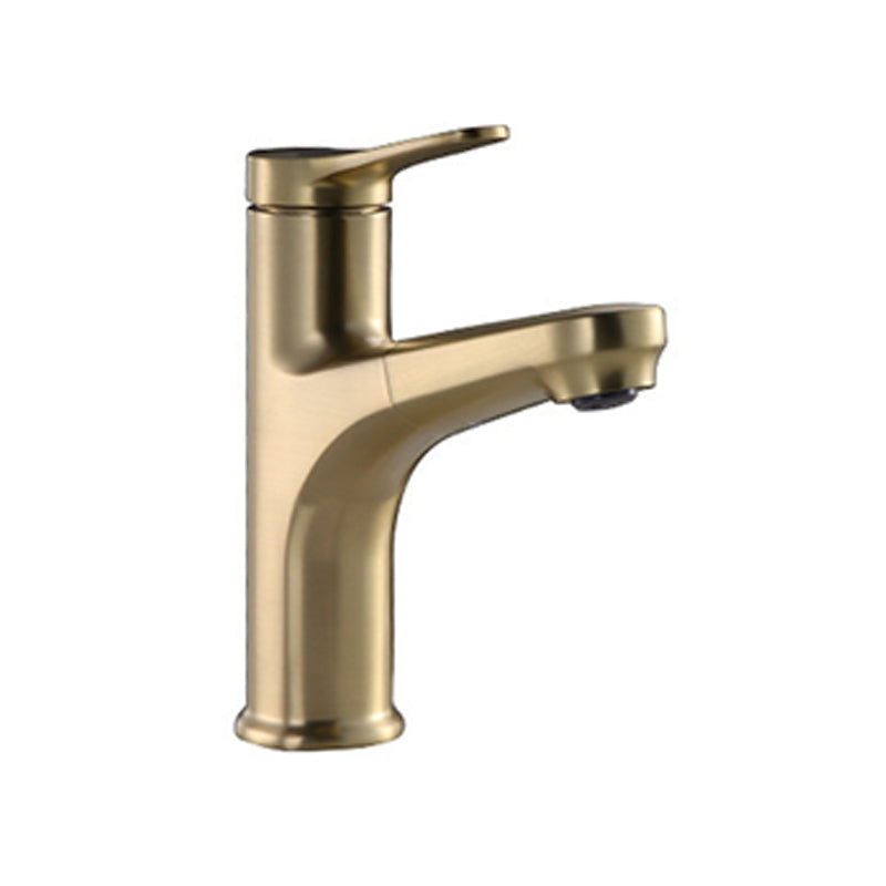 Contemporary Vessel Faucet Copper Pure Color Single Handle Retractable Vessel Faucet Clearhalo 'Bathroom Remodel & Bathroom Fixtures' 'Bathroom Sink Faucets' 'Bathroom Sinks & Faucet Components' 'bathroom_sink_faucets' 'Home Improvement' 'home_improvement' 'home_improvement_bathroom_sink_faucets' 6558113