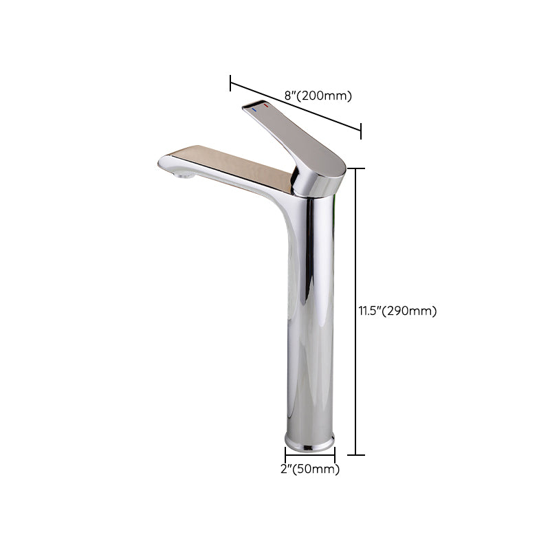 Lever Handle Vessel Sink Faucet Circular Modern Bathroom Faucet Clearhalo 'Bathroom Remodel & Bathroom Fixtures' 'Bathroom Sink Faucets' 'Bathroom Sinks & Faucet Components' 'bathroom_sink_faucets' 'Home Improvement' 'home_improvement' 'home_improvement_bathroom_sink_faucets' 6558171