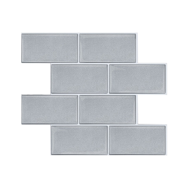 Modern Peel and Stick Wall Tile PVC Peel and Stick Backs Plash Tile Silver Gray Clearhalo 'Flooring 'Home Improvement' 'home_improvement' 'home_improvement_peel_stick_blacksplash' 'Peel & Stick Backsplash Tile' 'peel_stick_blacksplash' 'Walls & Ceilings' Walls and Ceiling' 6558591