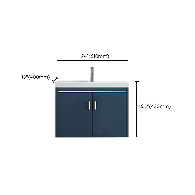 Modern Wall-mounted Bathroom Vanity Cabinet with Soft Close Door Clearhalo 'Bathroom Remodel & Bathroom Fixtures' 'Bathroom Vanities' 'bathroom_vanities' 'Home Improvement' 'home_improvement' 'home_improvement_bathroom_vanities' 6558857