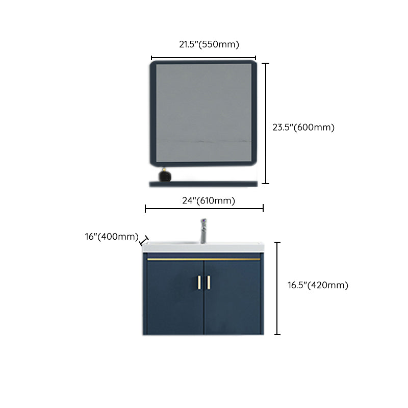 Modern Wall-mounted Bathroom Vanity Cabinet with Soft Close Door Clearhalo 'Bathroom Remodel & Bathroom Fixtures' 'Bathroom Vanities' 'bathroom_vanities' 'Home Improvement' 'home_improvement' 'home_improvement_bathroom_vanities' 6558862