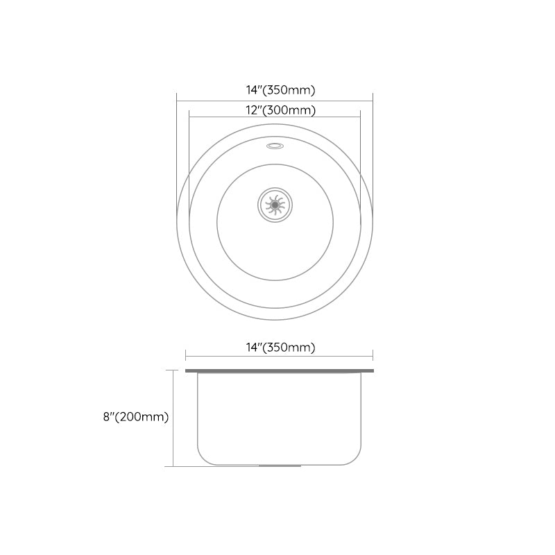 White Single Bowl Kitchen Sink with Drain Strainer Kit 1 Holes Sink Clearhalo 'Home Improvement' 'home_improvement' 'home_improvement_kitchen_sinks' 'Kitchen Remodel & Kitchen Fixtures' 'Kitchen Sinks & Faucet Components' 'Kitchen Sinks' 'kitchen_sinks' 6559194