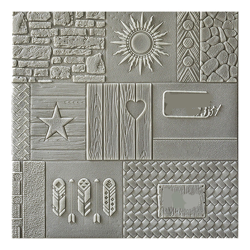 Farmhouse Wall Plank 3D Print Bedroom Living Room Wall Panels Set Light Gray 3D Embossed Clearhalo 'Flooring 'Home Improvement' 'home_improvement' 'home_improvement_wall_paneling' 'Wall Paneling' 'wall_paneling' 'Walls & Ceilings' Walls and Ceiling' 6559588