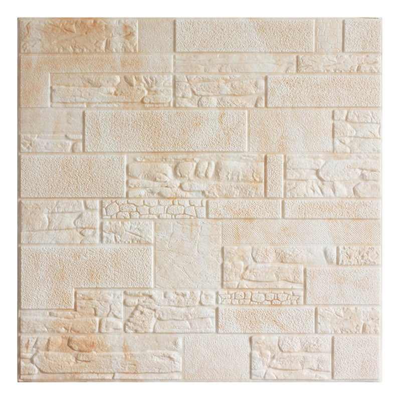 Farmhouse Wall Plank 3D Print Bedroom Living Room Wall Panels Set Yellow/ White Relief Clearhalo 'Flooring 'Home Improvement' 'home_improvement' 'home_improvement_wall_paneling' 'Wall Paneling' 'wall_paneling' 'Walls & Ceilings' Walls and Ceiling' 6559591