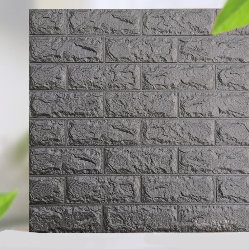 Industrial Wall Plank 3D Print Bedroom Living Room Wall Panels Set of 10 Dark Gray 1'8" x 1'8" 100-Piece Set Clearhalo 'Flooring 'Home Improvement' 'home_improvement' 'home_improvement_wall_paneling' 'Wall Paneling' 'wall_paneling' 'Walls & Ceilings' Walls and Ceiling' 6559605