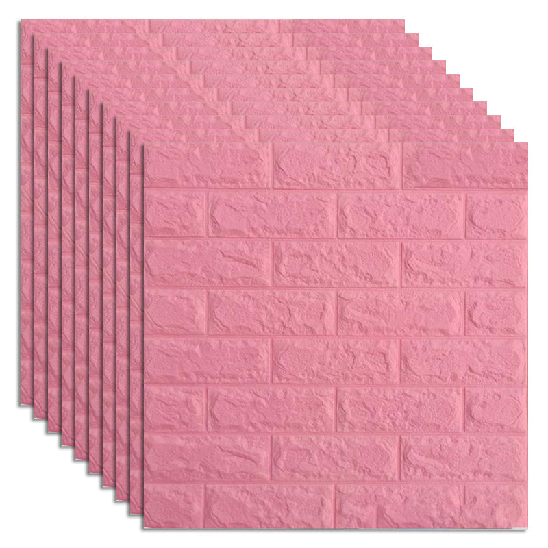 Industrial Wall Plank 3D Print Bedroom Living Room Wall Panels Set of 10 Rose Bloom 1'8" x 1'8" Clearhalo 'Flooring 'Home Improvement' 'home_improvement' 'home_improvement_wall_paneling' 'Wall Paneling' 'wall_paneling' 'Walls & Ceilings' Walls and Ceiling' 6559609