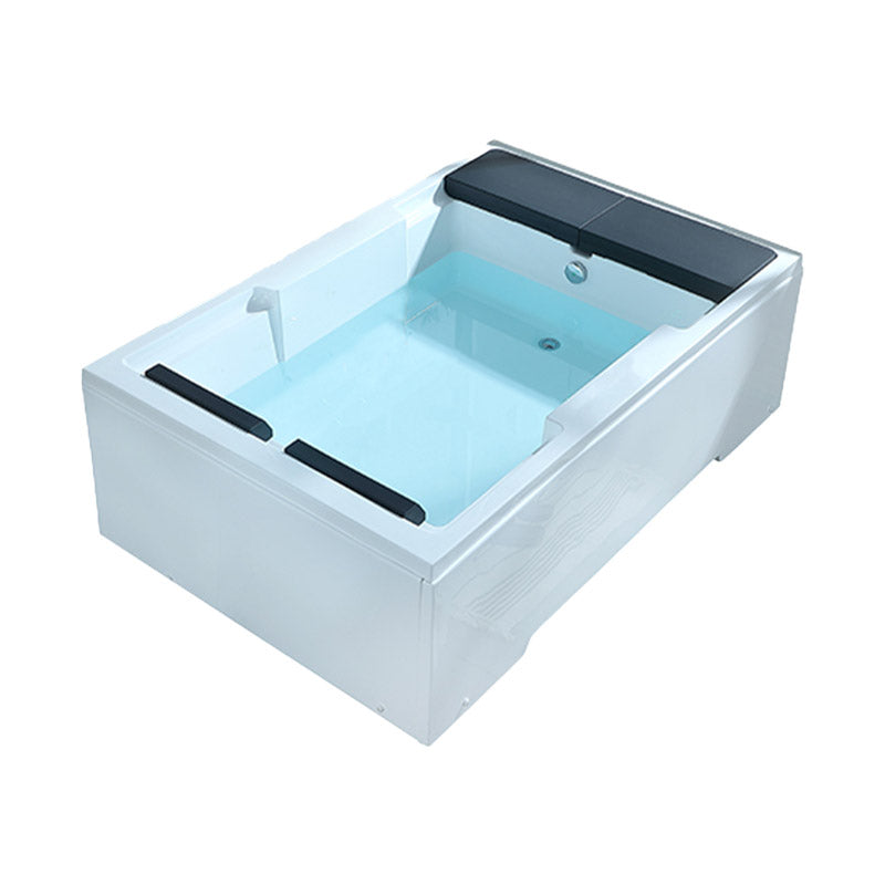 Modern Style Acrylic Rectangular Bath Tub White Tub with Internal Drain Tub Only Tub Clearhalo 'Bathroom Remodel & Bathroom Fixtures' 'Bathtubs' 'Home Improvement' 'home_improvement' 'home_improvement_bathtubs' 'Showers & Bathtubs' 6563297