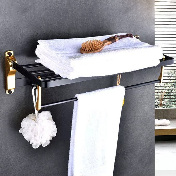 Modern Bathroom Hardware Set Bath Shelf Paper Holder Bathroom Accessory Kit Clearhalo 'Bathroom Hardware Sets' 'Bathroom Hardware' 'Bathroom Remodel & Bathroom Fixtures' 'bathroom_hardware_sets' 'Home Improvement' 'home_improvement' 'home_improvement_bathroom_hardware_sets' 6568350