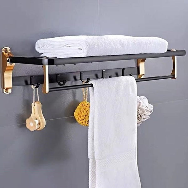 Modern Bathroom Hardware Set Bath Shelf Paper Holder Bathroom Accessory Kit Clearhalo 'Bathroom Hardware Sets' 'Bathroom Hardware' 'Bathroom Remodel & Bathroom Fixtures' 'bathroom_hardware_sets' 'Home Improvement' 'home_improvement' 'home_improvement_bathroom_hardware_sets' 6568355