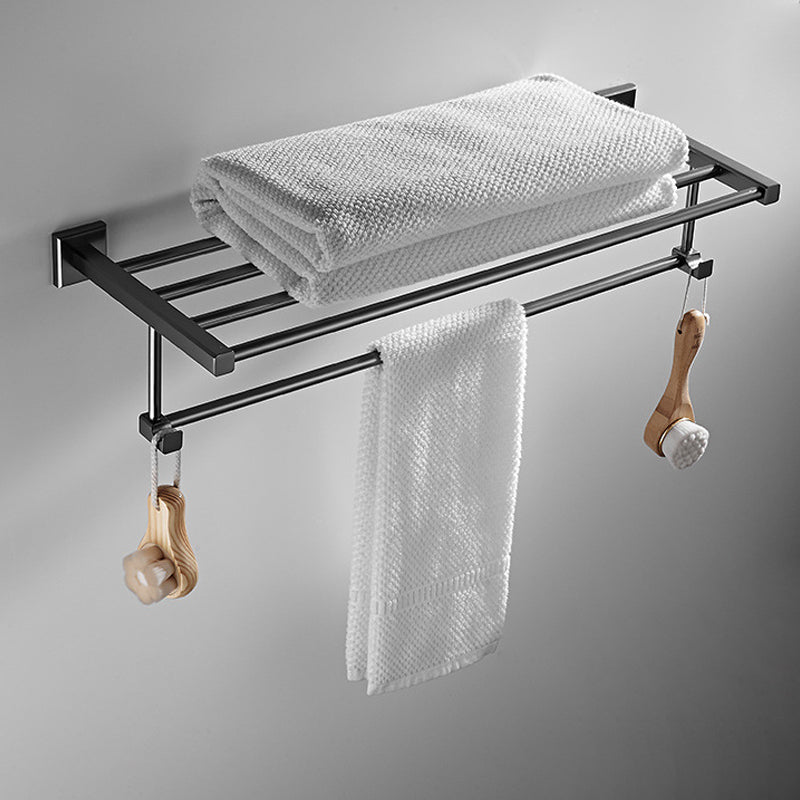 Traditional Brass Bathroom Accessory Set Grey Bath Accessory kit Towel Rack Clearhalo 'Bathroom Hardware Sets' 'Bathroom Hardware' 'Bathroom Remodel & Bathroom Fixtures' 'bathroom_hardware_sets' 'Home Improvement' 'home_improvement' 'home_improvement_bathroom_hardware_sets' 6568380