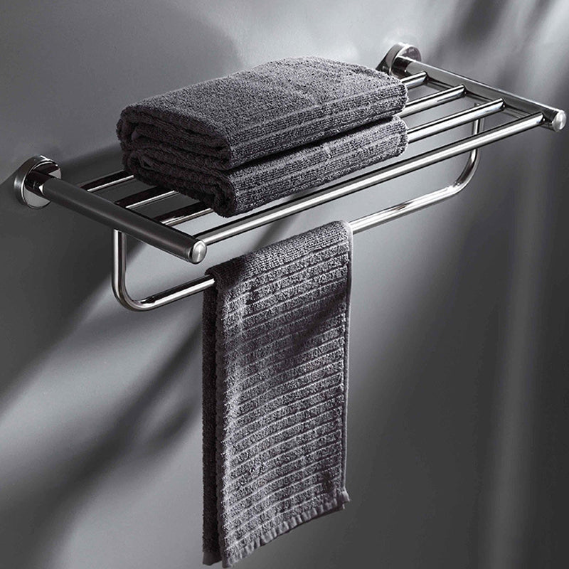 Modern Bathroom Hardware Bath Shelf Towel Bar Stainless Steel Bathroom Accessory Kit Clearhalo 'Bathroom Hardware Sets' 'Bathroom Hardware' 'Bathroom Remodel & Bathroom Fixtures' 'bathroom_hardware_sets' 'Home Improvement' 'home_improvement' 'home_improvement_bathroom_hardware_sets' 6568414