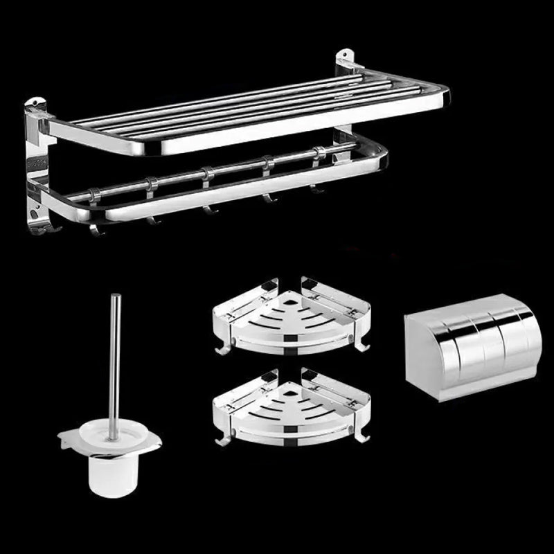 Modern Bathroom Accessories Hardware Set Silver Bathroom Hardware Set -  Clearhalo