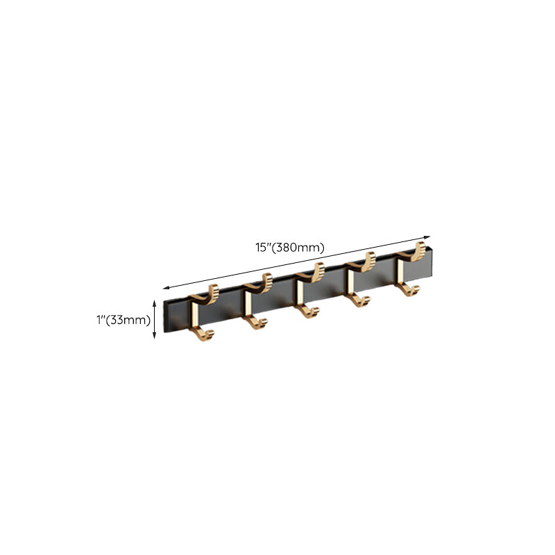 Modernism Bathroom Accessories Hardware Set Black & Golden Bath Shelf/Towel Bar Clearhalo 'Bathroom Hardware Sets' 'Bathroom Hardware' 'Bathroom Remodel & Bathroom Fixtures' 'bathroom_hardware_sets' 'Home Improvement' 'home_improvement' 'home_improvement_bathroom_hardware_sets' 6568517