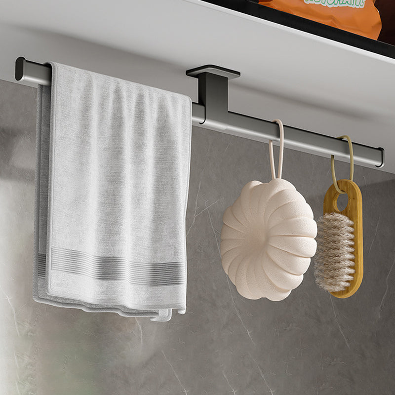 Contemporary Aluminum Bath Hardware Set Towel Bar Bathroom Hardware Clearhalo 'Bathroom Hardware Sets' 'Bathroom Hardware' 'Bathroom Remodel & Bathroom Fixtures' 'bathroom_hardware_sets' 'Home Improvement' 'home_improvement' 'home_improvement_bathroom_hardware_sets' 6568605