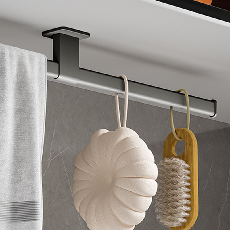 Contemporary Aluminum Bath Hardware Set Towel Bar Bathroom Hardware Clearhalo 'Bathroom Hardware Sets' 'Bathroom Hardware' 'Bathroom Remodel & Bathroom Fixtures' 'bathroom_hardware_sets' 'Home Improvement' 'home_improvement' 'home_improvement_bathroom_hardware_sets' 6568613