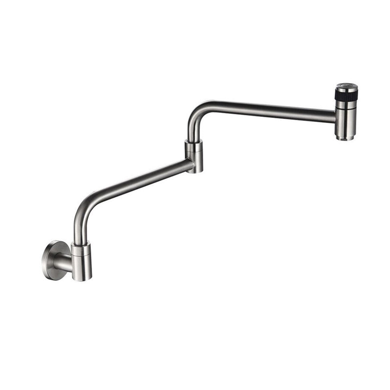 Contemporary Pot Filler 1-Handle No Sensor Pot Filler in Silver Clearhalo 'Home Improvement' 'home_improvement' 'home_improvement_kitchen_faucets' 'Kitchen Faucets' 'Kitchen Remodel & Kitchen Fixtures' 'Kitchen Sinks & Faucet Components' 'kitchen_faucets' 6577564