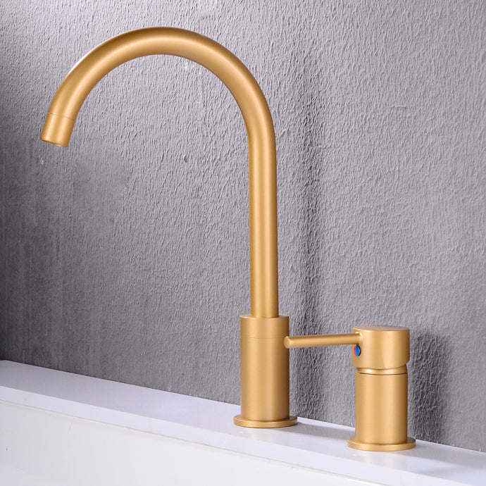 Modern Deck Mounted Metal Tub Filler Gooseneck Faucet in Black/Gold/Silver Dark Gold Hand Shower Not Included Clearhalo 'Bathroom Remodel & Bathroom Fixtures' 'Bathtub Faucets' 'bathtub_faucets' 'Home Improvement' 'home_improvement' 'home_improvement_bathtub_faucets' 6577859