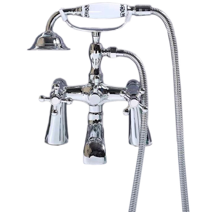 Traditional Floor Mounted Copper Freestanding Tub Filler Spray Gun Tub Filler Trim Clearhalo 'Bathroom Remodel & Bathroom Fixtures' 'Bathtub Faucets' 'bathtub_faucets' 'Home Improvement' 'home_improvement' 'home_improvement_bathtub_faucets' 6577912