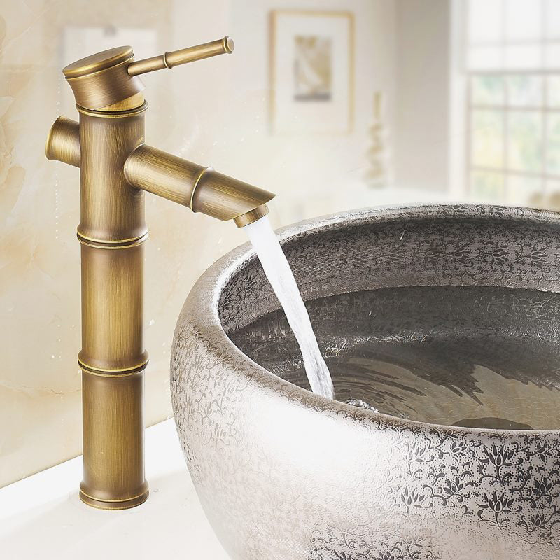 One Hole Faucet Country Vessel Sink Bathroom Faucet with Single Lever Handle Clearhalo 'Bathroom Remodel & Bathroom Fixtures' 'Bathroom Sink Faucets' 'Bathroom Sinks & Faucet Components' 'bathroom_sink_faucets' 'Home Improvement' 'home_improvement' 'home_improvement_bathroom_sink_faucets' 6578001