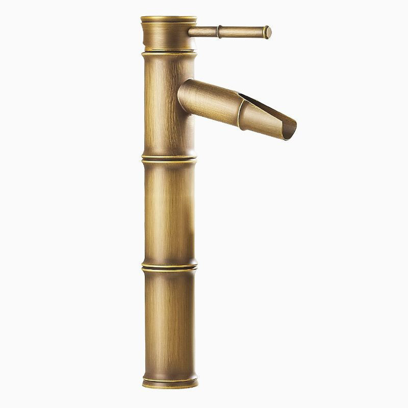 One Hole Faucet Country Vessel Sink Bathroom Faucet with Single Lever Handle Clearhalo 'Bathroom Remodel & Bathroom Fixtures' 'Bathroom Sink Faucets' 'Bathroom Sinks & Faucet Components' 'bathroom_sink_faucets' 'Home Improvement' 'home_improvement' 'home_improvement_bathroom_sink_faucets' 6578010