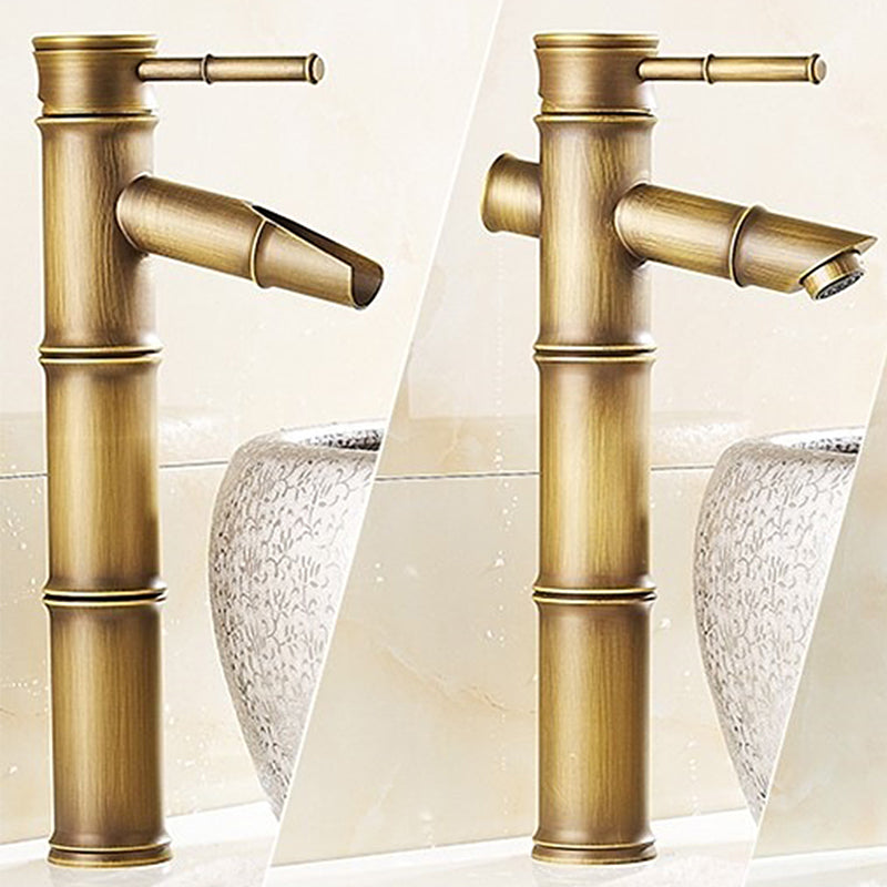 One Hole Faucet Country Vessel Sink Bathroom Faucet with Single Lever Handle Clearhalo 'Bathroom Remodel & Bathroom Fixtures' 'Bathroom Sink Faucets' 'Bathroom Sinks & Faucet Components' 'bathroom_sink_faucets' 'Home Improvement' 'home_improvement' 'home_improvement_bathroom_sink_faucets' 6578014