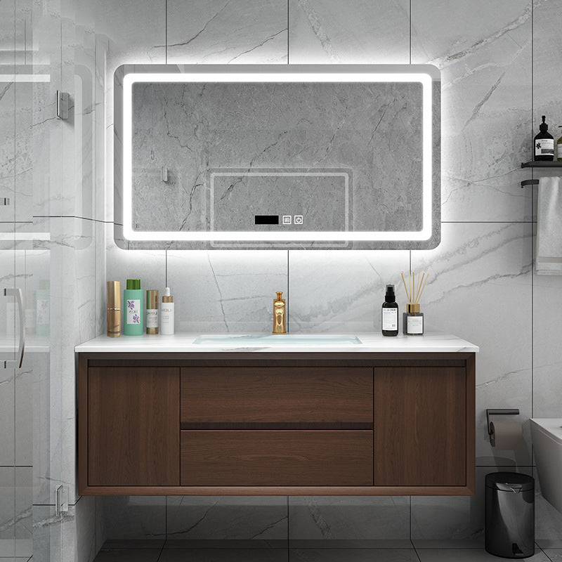 Bathroom Vanity Set Ceramic Sink Drawers Storage Shelf Sink Vanity with Faucet Vanity & Faucet & Mirrors Clearhalo 'Bathroom Remodel & Bathroom Fixtures' 'Bathroom Vanities' 'bathroom_vanities' 'Home Improvement' 'home_improvement' 'home_improvement_bathroom_vanities' 6578181