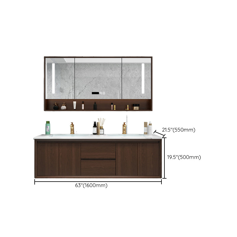 Bathroom Vanity Set Ceramic Sink Drawers Storage Shelf Sink Vanity with Faucet Clearhalo 'Bathroom Remodel & Bathroom Fixtures' 'Bathroom Vanities' 'bathroom_vanities' 'Home Improvement' 'home_improvement' 'home_improvement_bathroom_vanities' 6578206