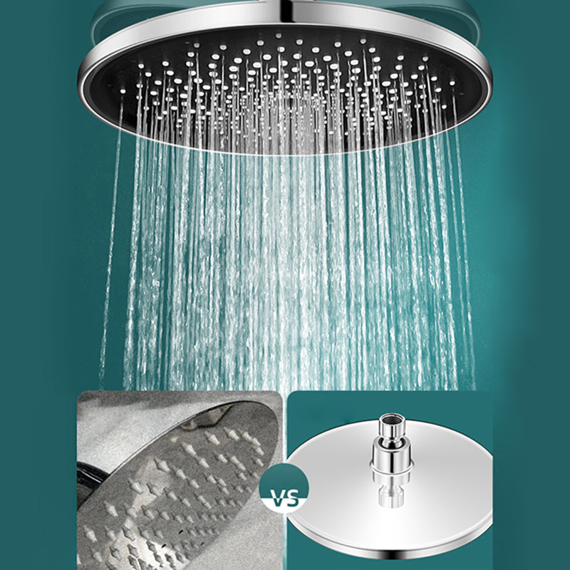 Contemporary Shower Head Combo Rain Fall Chrome Wall-Mount Shower Head Clearhalo 'Bathroom Remodel & Bathroom Fixtures' 'Home Improvement' 'home_improvement' 'home_improvement_shower_heads' 'Shower Heads' 'shower_heads' 'Showers & Bathtubs Plumbing' 'Showers & Bathtubs' 6578407