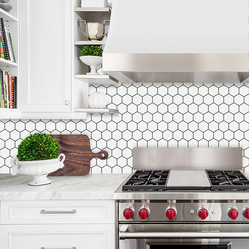 Peel and Stick Wall Tile Water Resistant Hexagonal PVC Peel and Stick Wall Tile Clearhalo 'Flooring 'Home Improvement' 'home_improvement' 'home_improvement_peel_stick_blacksplash' 'Peel & Stick Backsplash Tile' 'peel_stick_blacksplash' 'Walls & Ceilings' Walls and Ceiling' 6578500