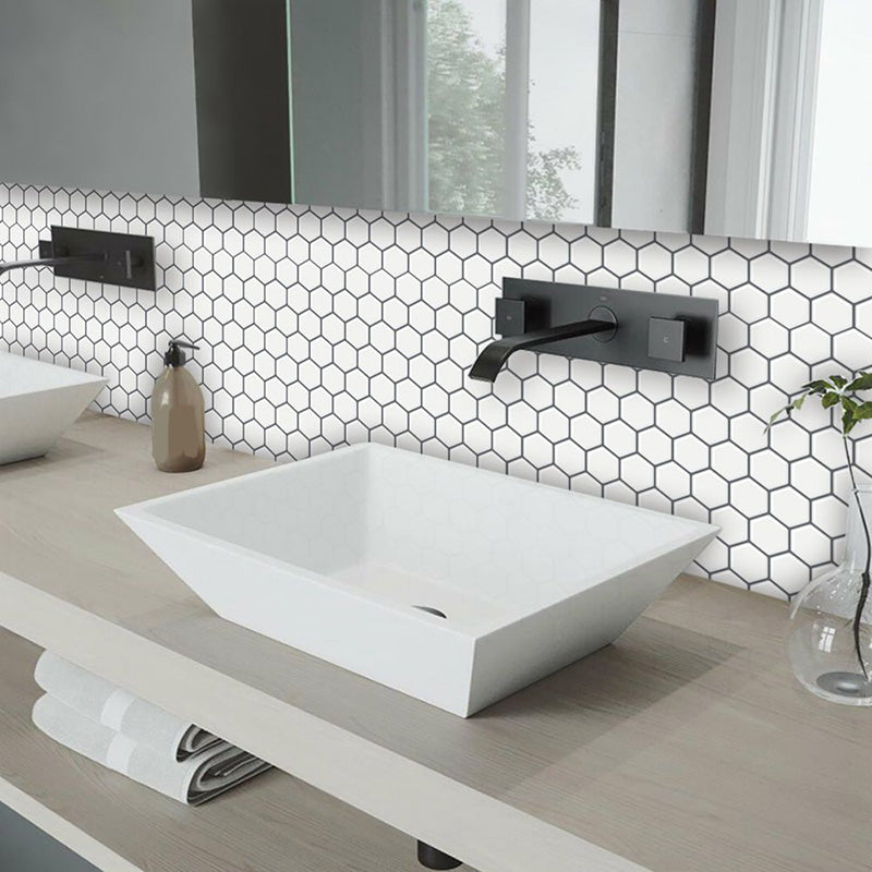 Peel and Stick Wall Tile Water Resistant Hexagonal PVC Peel and Stick Wall Tile Clearhalo 'Flooring 'Home Improvement' 'home_improvement' 'home_improvement_peel_stick_blacksplash' 'Peel & Stick Backsplash Tile' 'peel_stick_blacksplash' 'Walls & Ceilings' Walls and Ceiling' 6578503