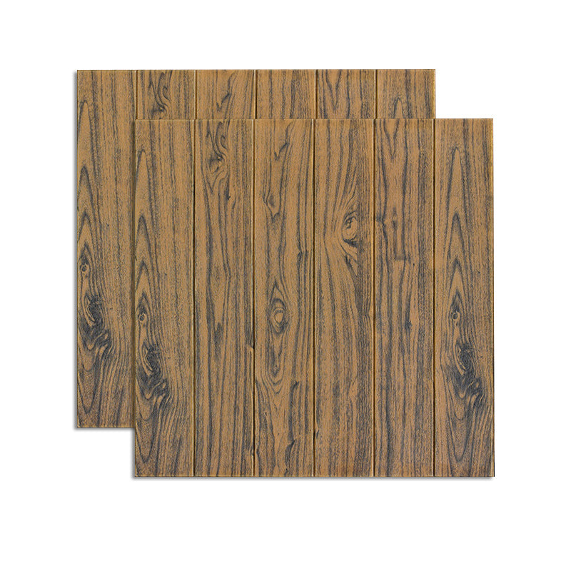 Modern Wood Paneling Smooth Wall Interior Wood Plank Set of 2 Brown/ Yellow 0.2" Clearhalo 'Flooring 'Home Improvement' 'home_improvement' 'home_improvement_wall_paneling' 'Wall Paneling' 'wall_paneling' 'Walls & Ceilings' Walls and Ceiling' 6578651