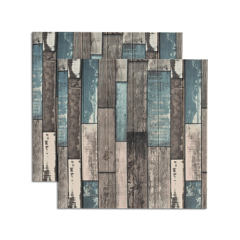 Modern Wood Paneling Smooth Wall Interior Wood Plank Set of 2 Dark Blue-Gray 0.2" Clearhalo 'Flooring 'Home Improvement' 'home_improvement' 'home_improvement_wall_paneling' 'Wall Paneling' 'wall_paneling' 'Walls & Ceilings' Walls and Ceiling' 6578653
